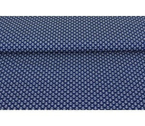 Baumwolle - Anker dunkelblau weiß